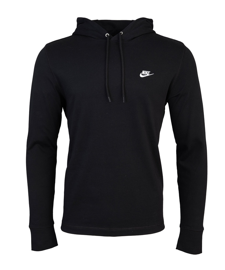 [NK425BKBWS] Nike Nike Club knit hoodie (S, Black/Black/White)