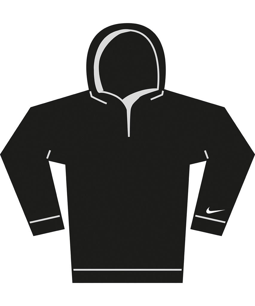 [NK431BKWHS] Nike Velocity hoodie (S, Black/White)
