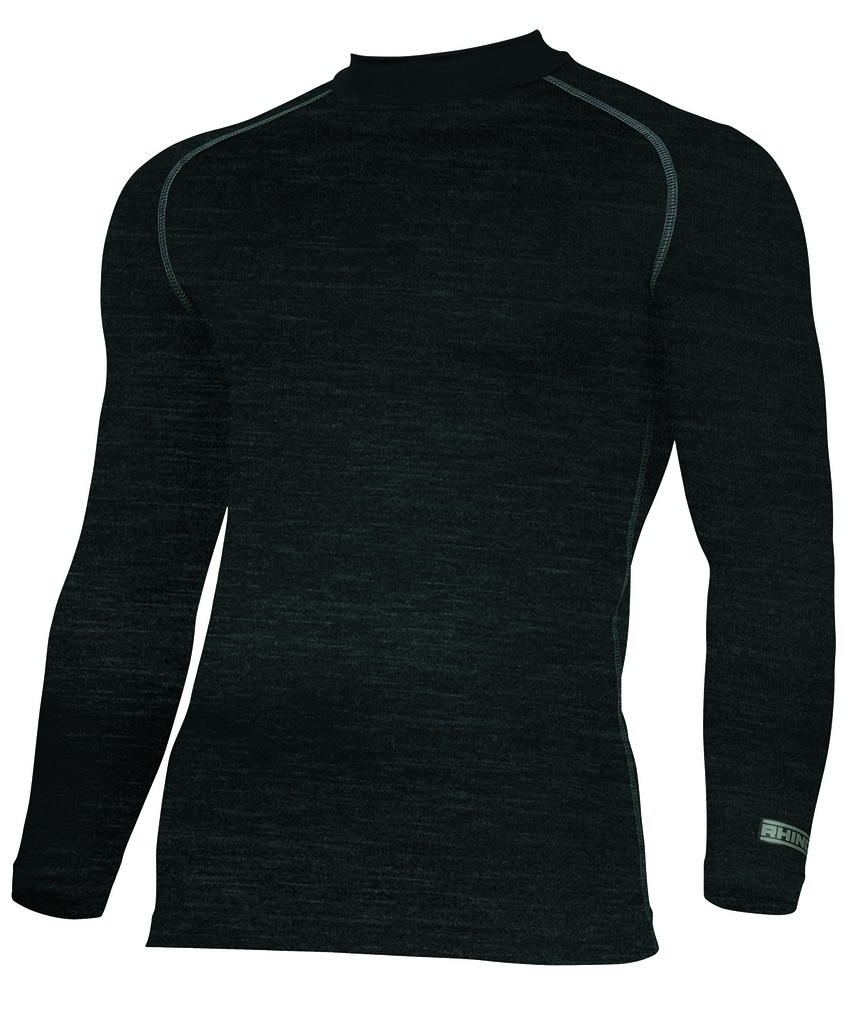 [RH001BKHEXS] Rhino Rhino baselayer long sleeve (XS, Black Heather)