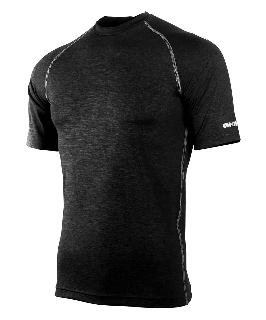 [RH002BKHEXS] Rhino Rhino baselayer short sleeve (XS, Black Heather)