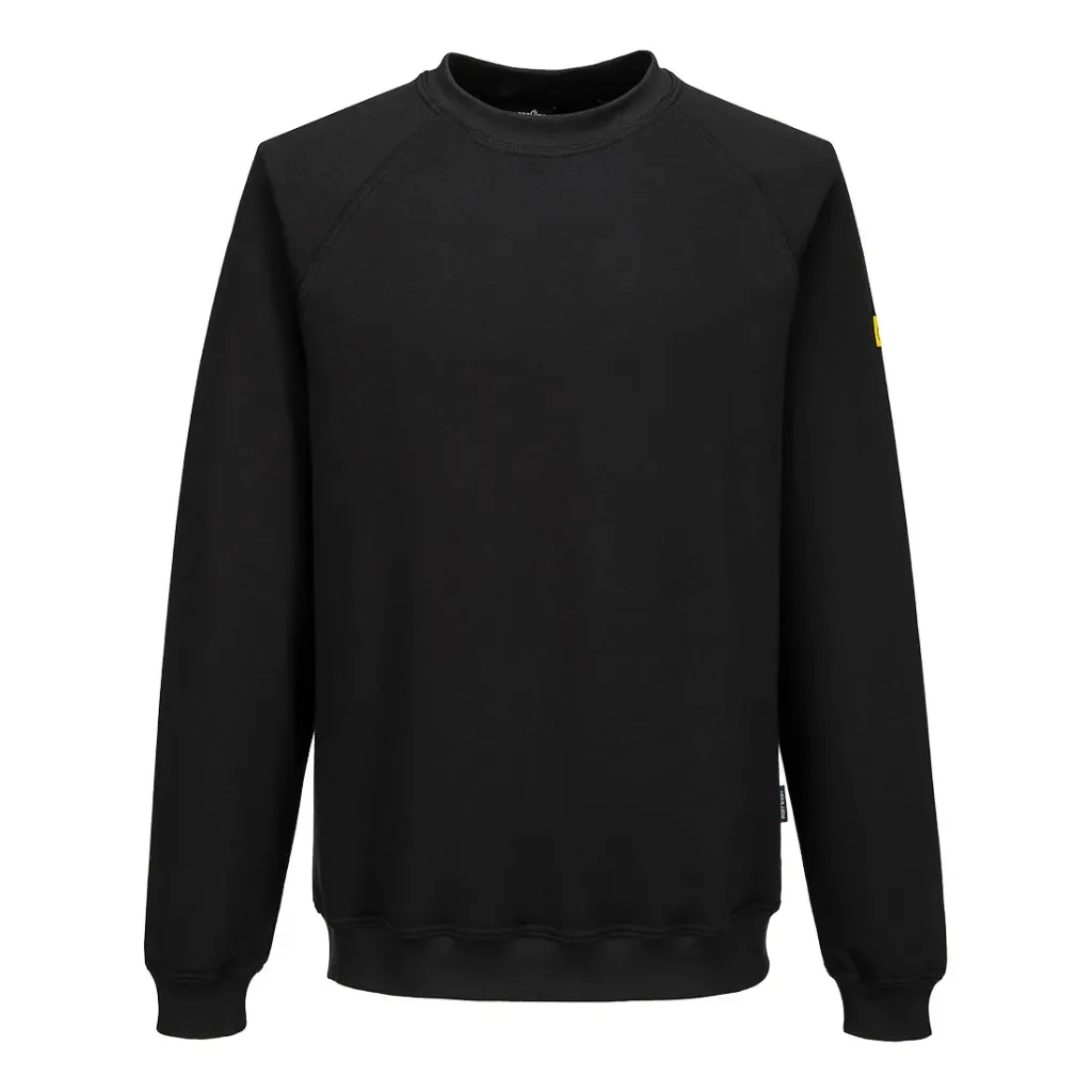 [AS24BKRS] Anti-Static ESD Sweatshirt (Black, S)