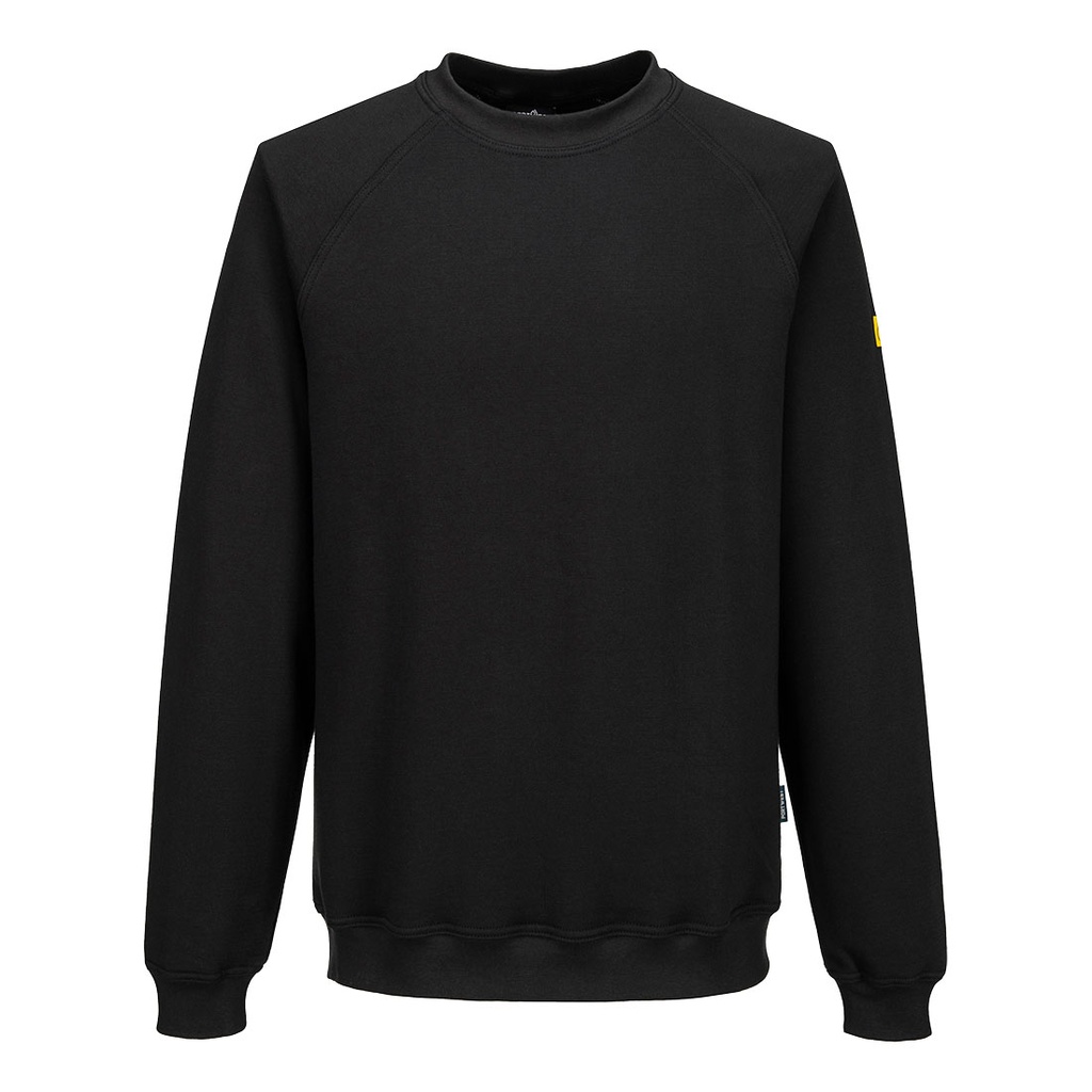 [AS24BKRS] Anti-Static ESD Sweatshirt (Black, S)