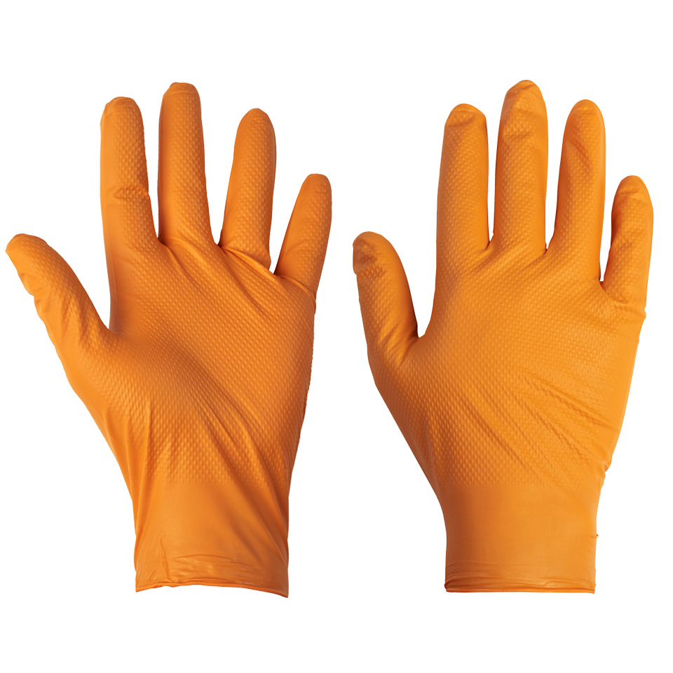 [12781] PG-901 Disposable Nitrile Diamond Grip Gloves (900 Pack) (Small)