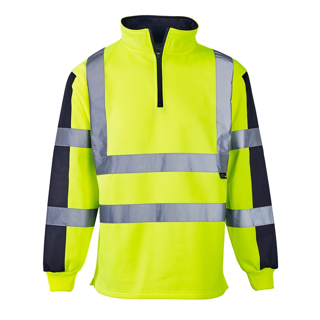 [31741] Hi Vis 2 Tone Orange Rugby Shirt (Small)