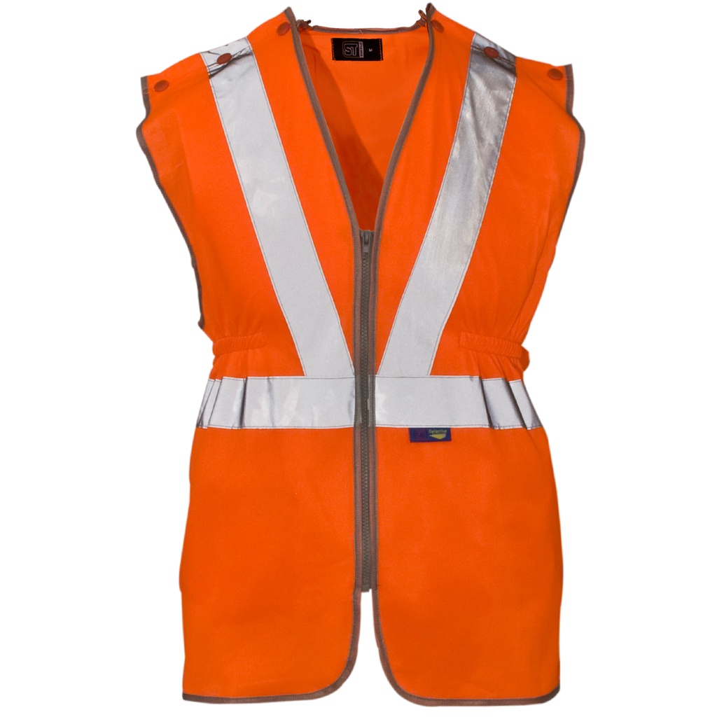 [35341] Hi Vis Polyester Long Tracker Vest (Small)