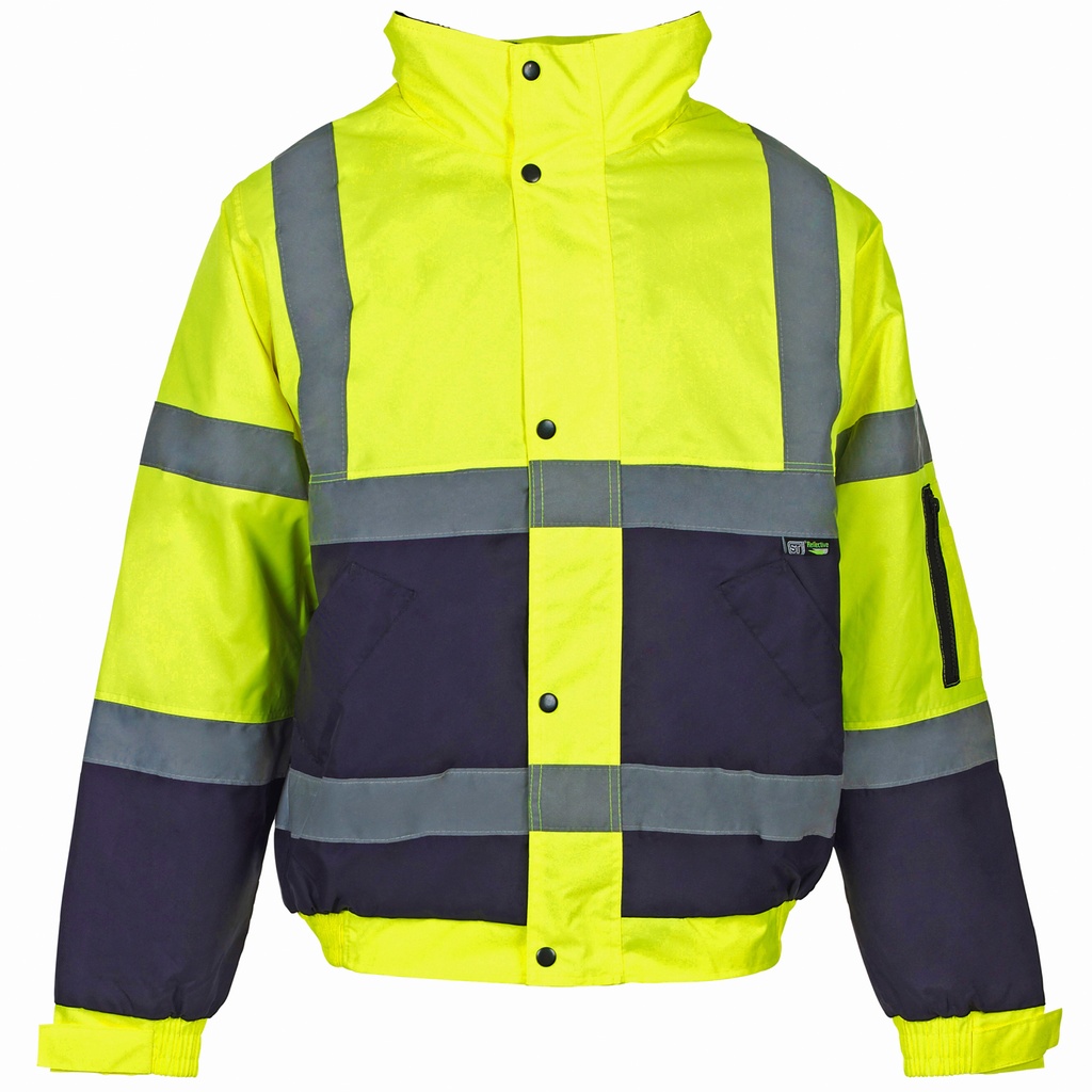 [35541] Hi Vis 2 Tone Bomber Jacket (Small)