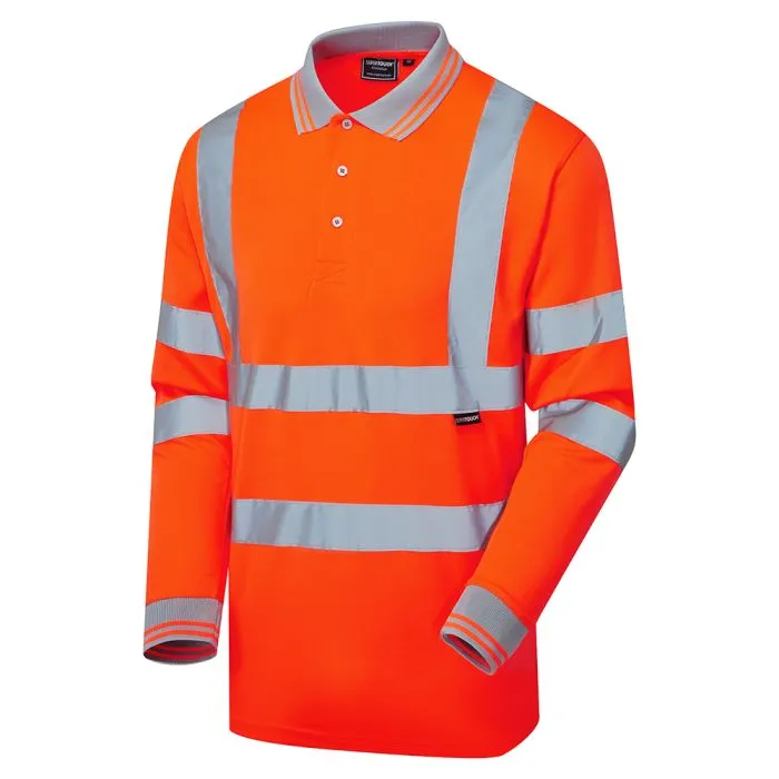 [35E81] Hi Vis Long Sleeve Bird Eye Polo Shirt (Small)