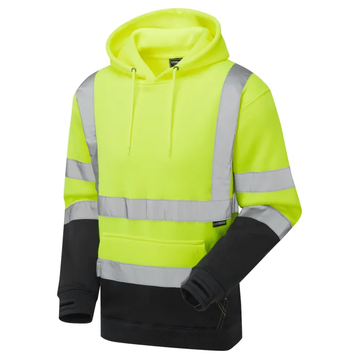[37141] Hi Vis 2 Tone Hooded Sweatshirt (Small)