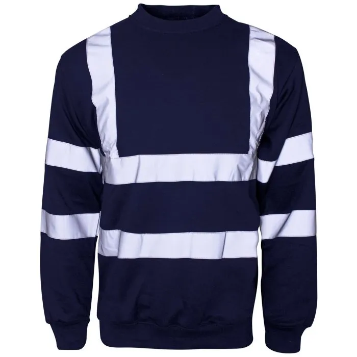 [39591] Hi Vis Crew Neck Sweatshirt (Small)
