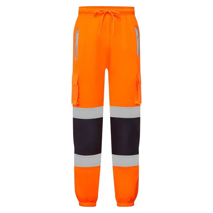 [J9081] Hi Vis 2 Tone Jogging Bottoms (Small)