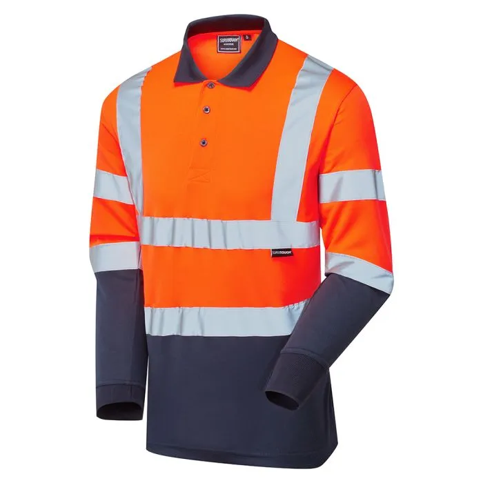 [SHV-30S891] Supertouch Hi-Vis 2 Tone Orange Polo Shirt (Small)