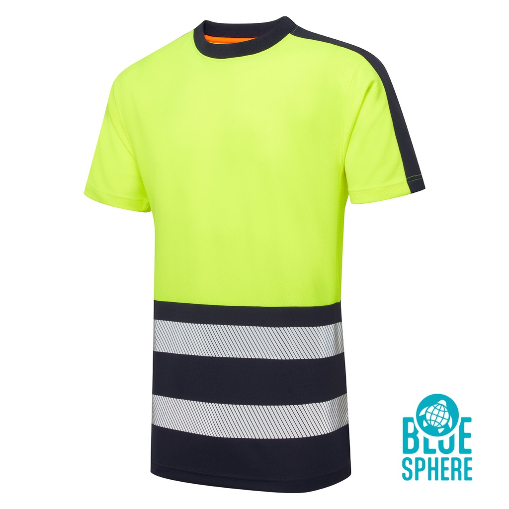 [SHV-352C1] Essentials Hi Vis Eco CoolAir Yellow T-Shirt (Small, Yellow)