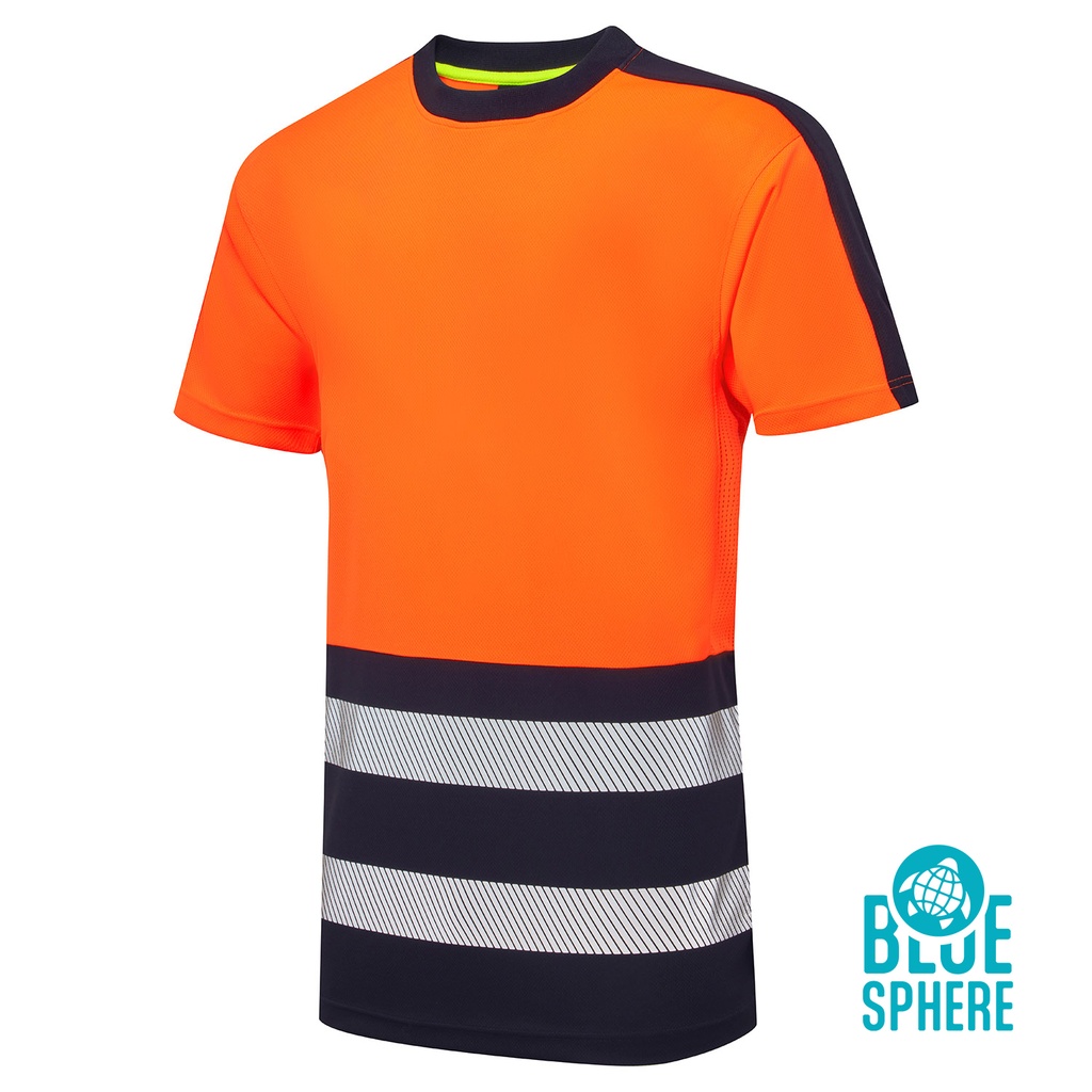[SHV-352D1] Essentials Hi Vis Eco CoolAir Orange T-Shirt (Small, Orange)