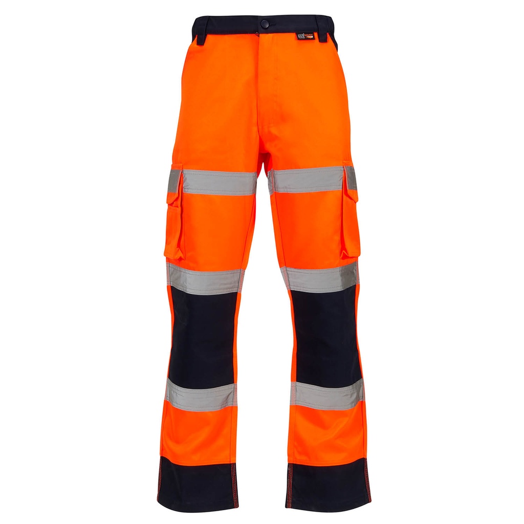 [SHV-40R891] Supertouch Hi-Vis 2 Tone Orange Combat Trousers (28)