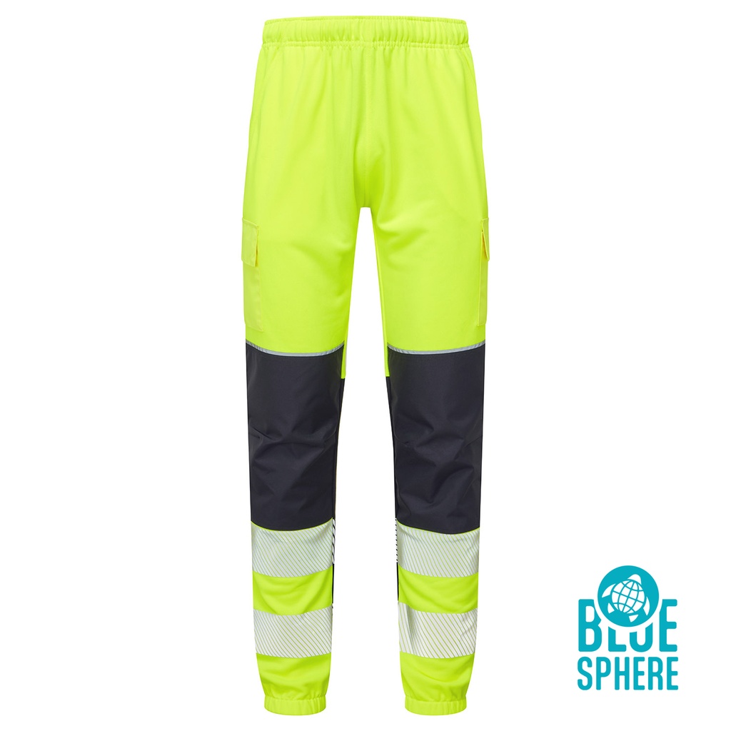[SHV-501C1] Essentials Hi-Vis Eco Cotton Cool Yellow Jogger (Small, Yellow)