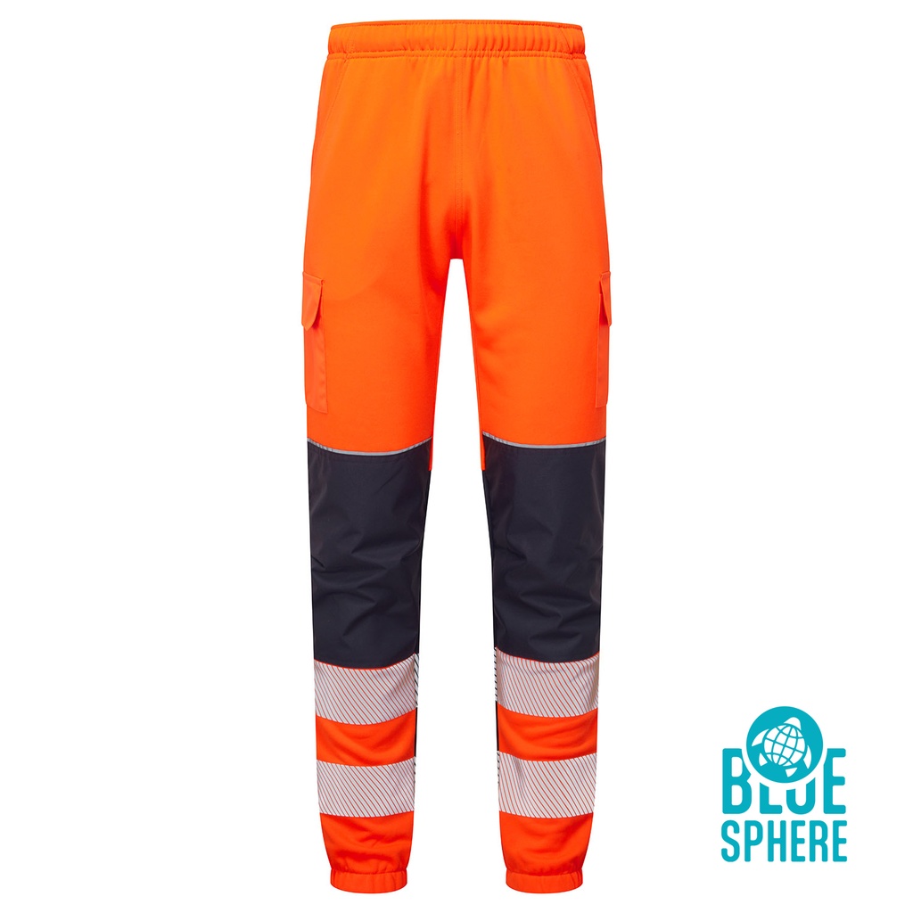 [SHV-501D1] Essentials Hi-Vis Eco CottonCool Orange Jogger (Small, Orange)