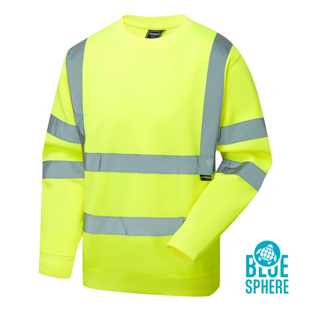 [SHV-65241] Supertouch Eco Hi Vis Yellow Sweatshirt (Small)