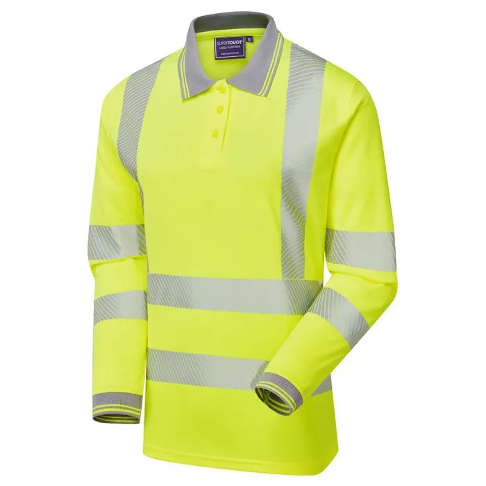 [SHV-L30141] Ladies Hi Vis Yellow Jaya Birds Eye Polo (8)