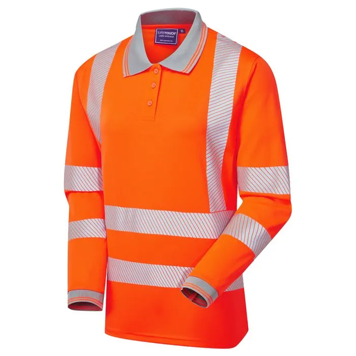 [SHV-L30181] Ladies Hi Vis Orange Jaya Birds Eye Polo (8)