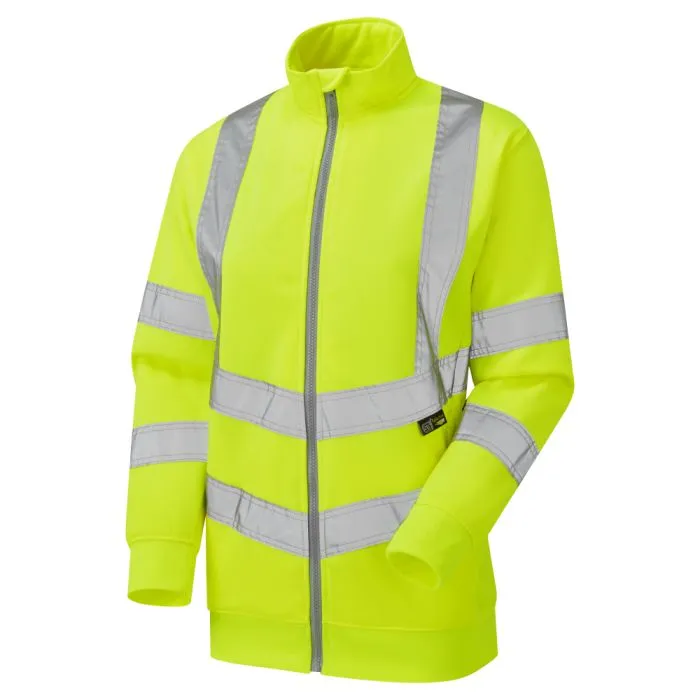 [SHV-L65141] Ladies Hi Vis Yellow Eshaal Zipped Sweatshirt (8)