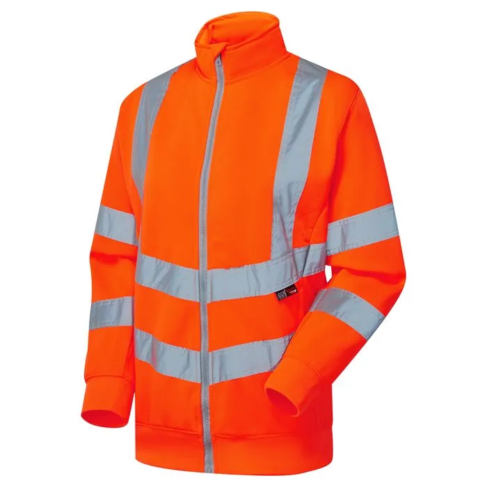 [SHV-L65181] Ladies Hi Vis Orange Eshaal Zipped Sweatshirt (8)