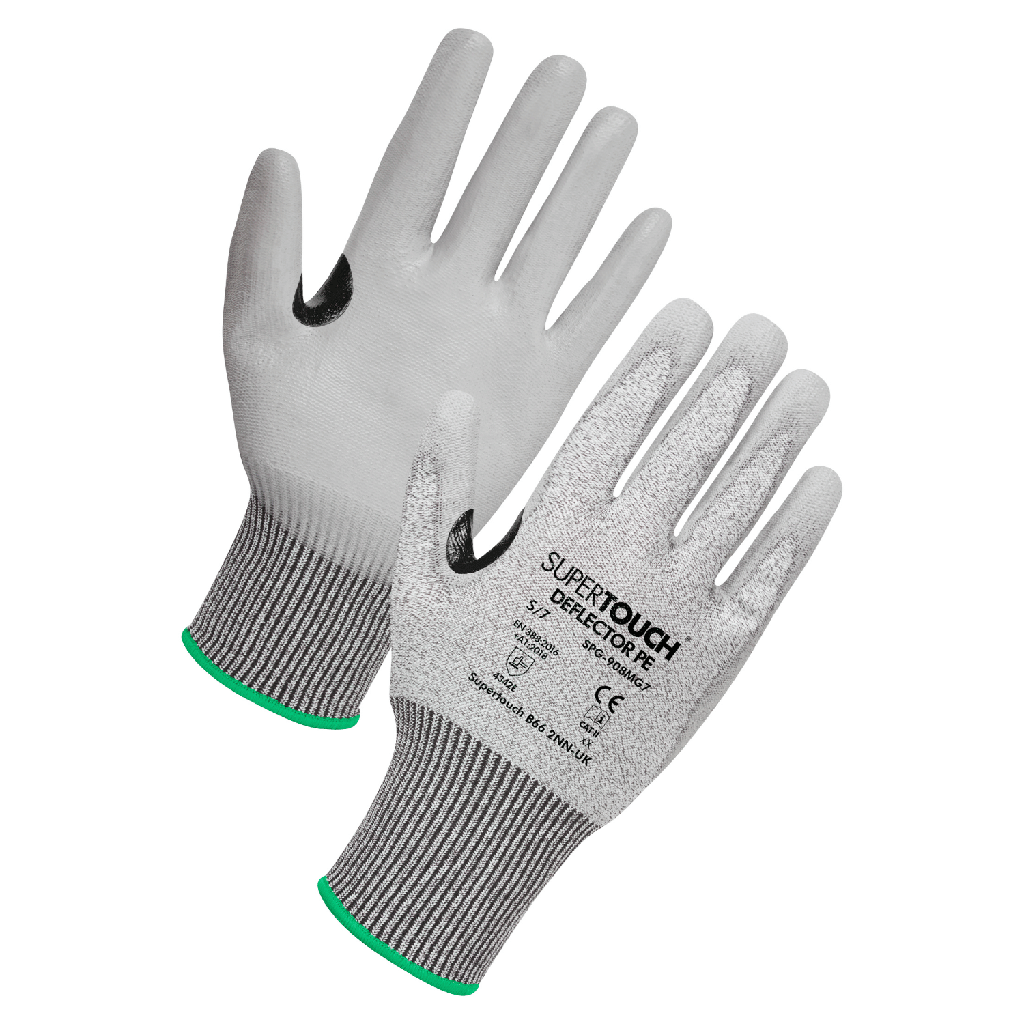 [SPG908-MG7] Supertouch Deflector PE Cut Level E PU Gloves (Small)