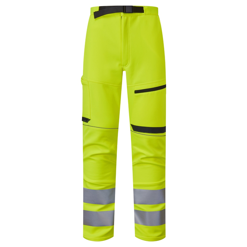 [SYH-402RC1] System Hi-Vis Eco Stretch Softshell Yellow Trouser (Small)