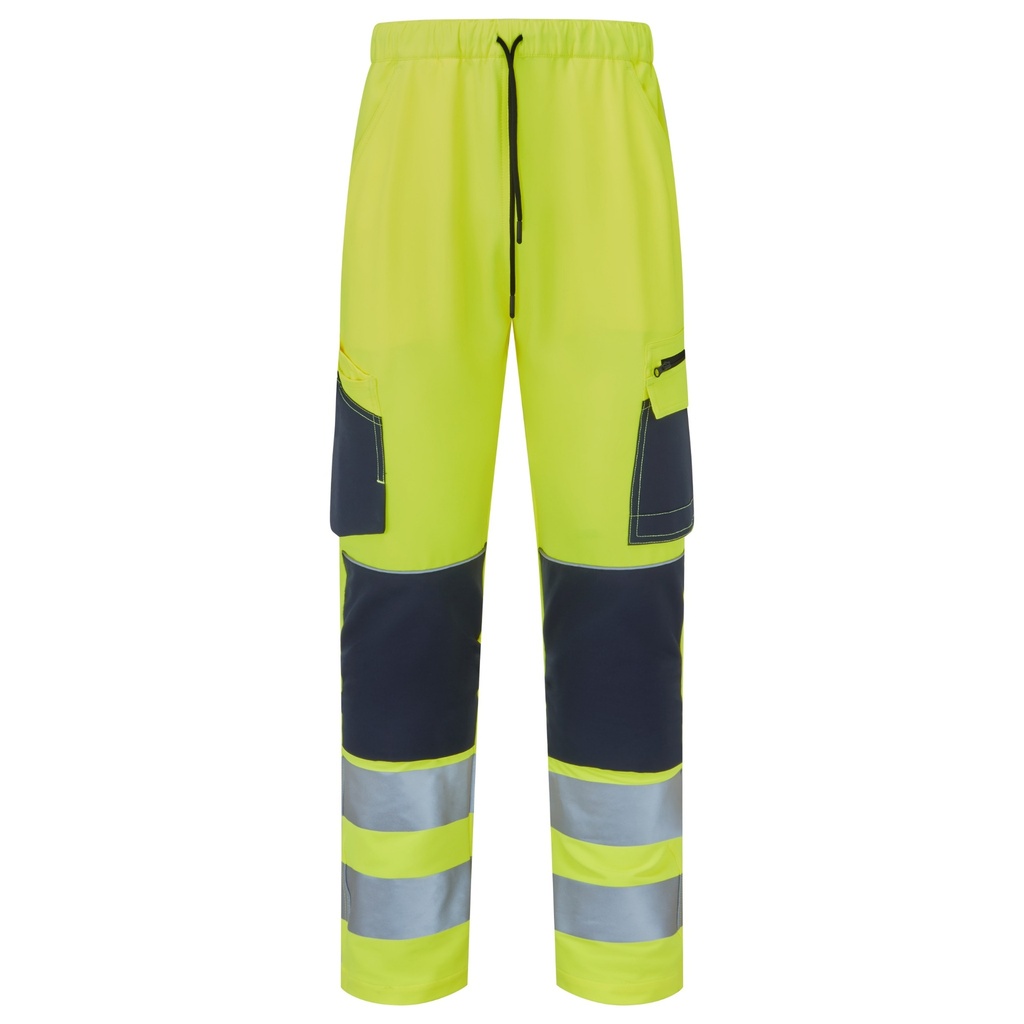 [SYH-502C1] System Hi-Vis Eco Stretch Jogger Yellow Trouser (Small)