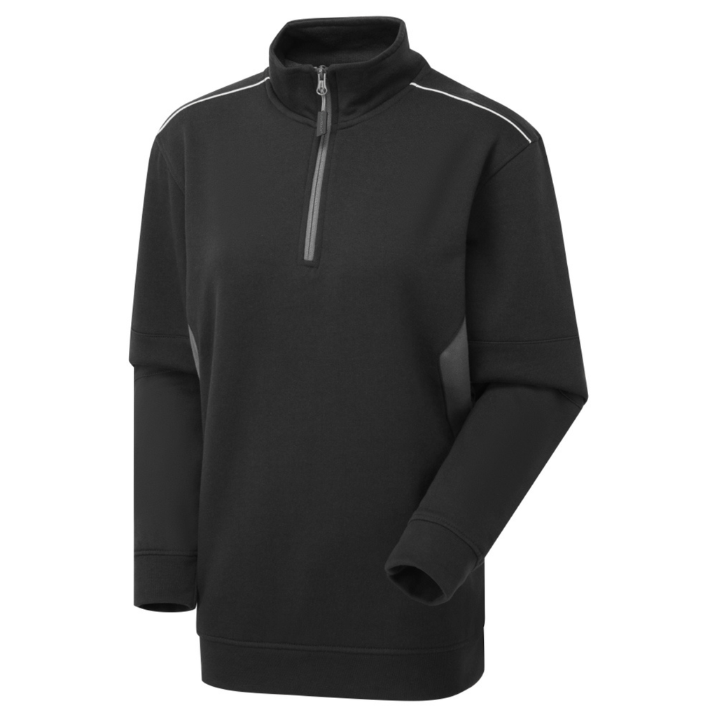 [SYS303-BG8] System Eco Women's Navy/Royal Blue Quarter Zip Sweatshirt (8)