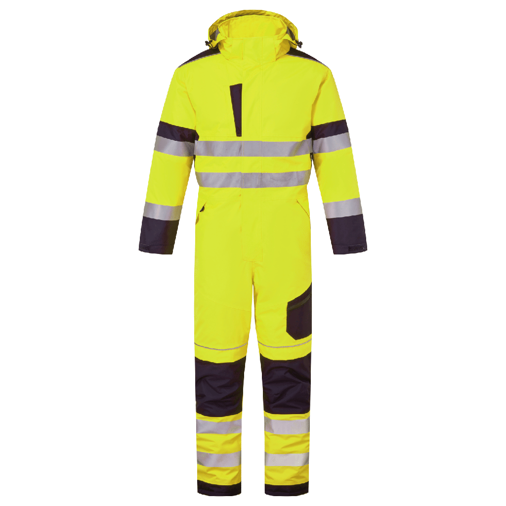 [SYS402-YN2XL] System Hi Vis Eco Insulated Yellow/Navy Coverall