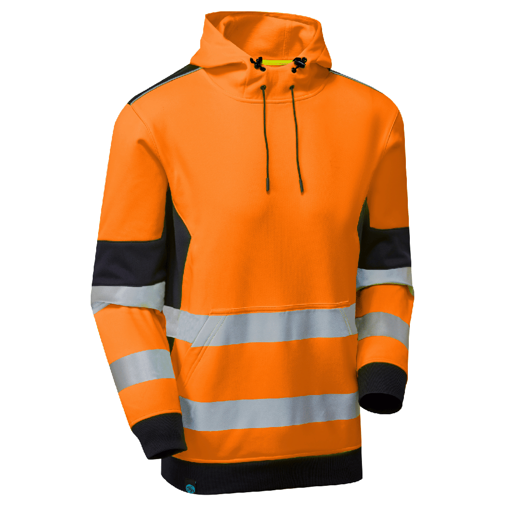 [SYS702 ONS] System Hi-Vis Eco Insulated Orange/Navy Hoodie (Small)