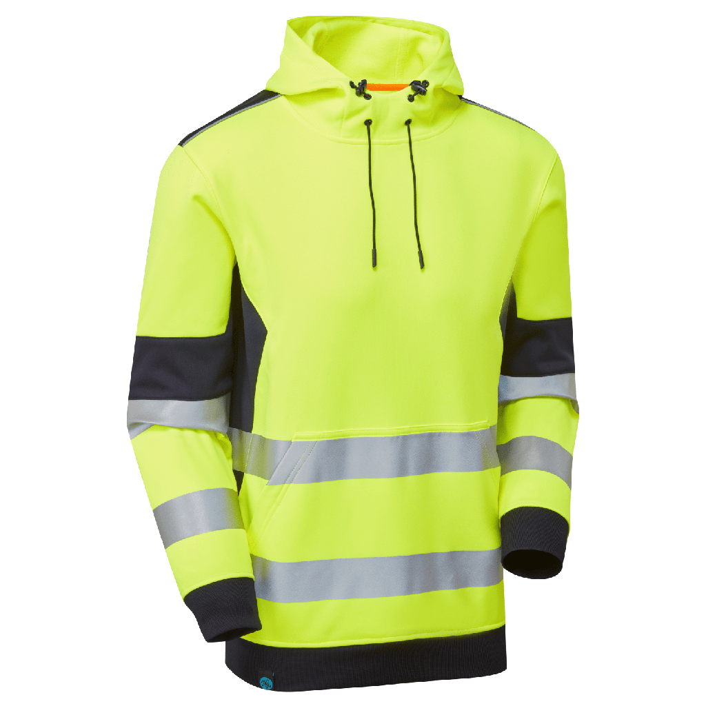 [SYS702 YNS] System Hi-Vis Eco Insulated Yellow/Navy Hoodie (Small)