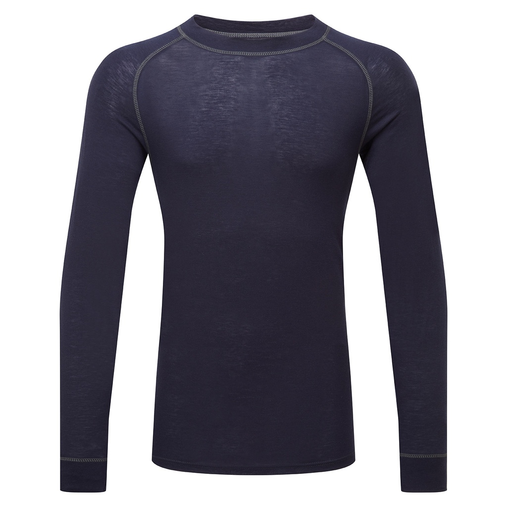 [SYW-70191] System Merino Wool Base Navy Layer Top (Small)