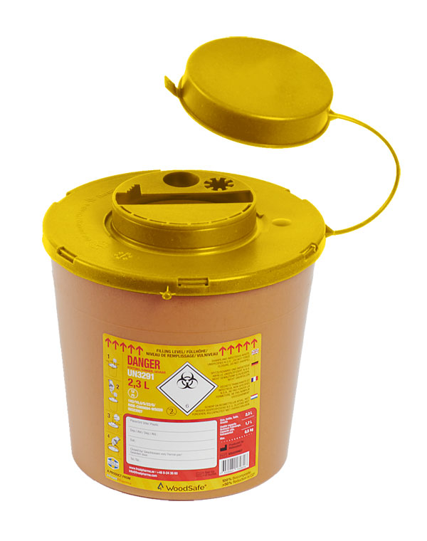 [CM0921] Woodsafe Sharps Bin 2 Litre