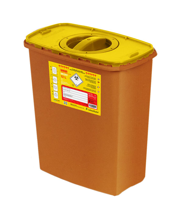 [CM0924] Woodsafe Sharps Bin Lid And Screw Fit Cap 12 Litre