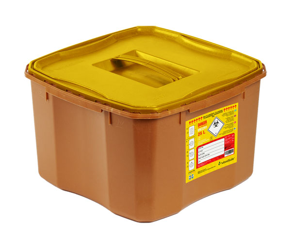 [CM0925] Woodsafe Sharps Bin Full Lid 25 Litre