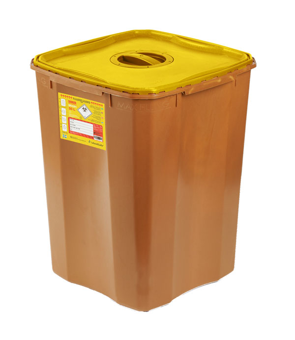 [CM0928] Woodsafe Sharps Bin Lid And Screw Fit Cap 50 Litre