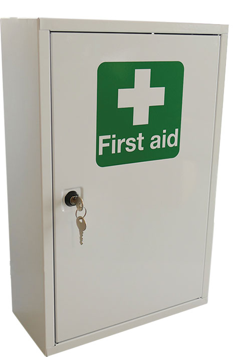 Click Medical Medium First Aid Kit in Wall Cabinet BS8599-1:2019