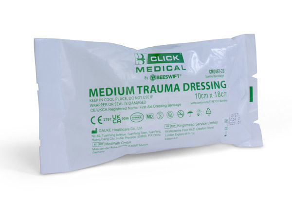[CM0497-23] Click Medical Trauma Dressing 10 x 18 - Medium