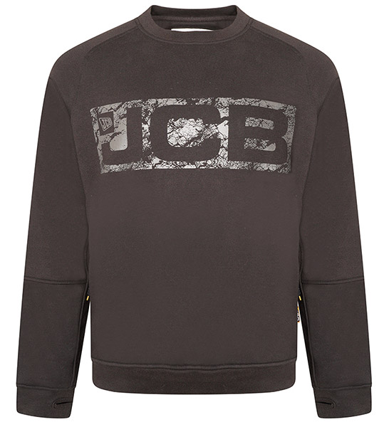 [CREW/B-S] JCB Workwear Trade Crew Sweatshirt (S, Black)