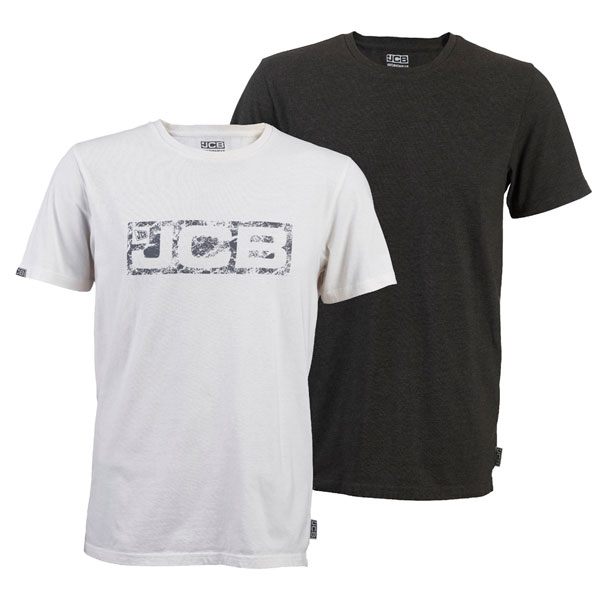 [D+AJ-M] JCB Workwear Essential Twin Pack T-Shirts (M)
