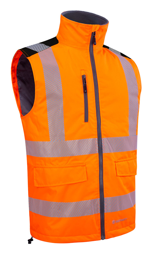 [PBWTT01ORBLS] Mens Two-Tone Bodywarmer (S, Orange / Black)