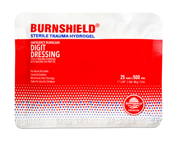 [CM2330] Burnshield Sterile Trauma Hydrogel Digit Dressing 25MM x 500MM