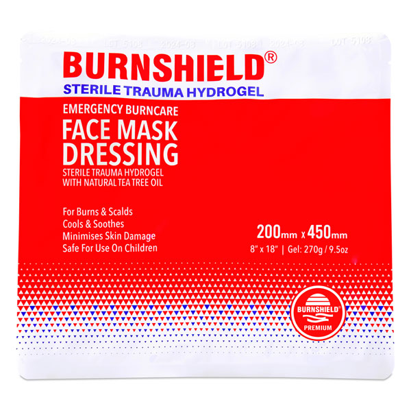 [CM2334] Burnshield Sterile Trauma Hydrogel Face Mask Precut 200MM x 450mm