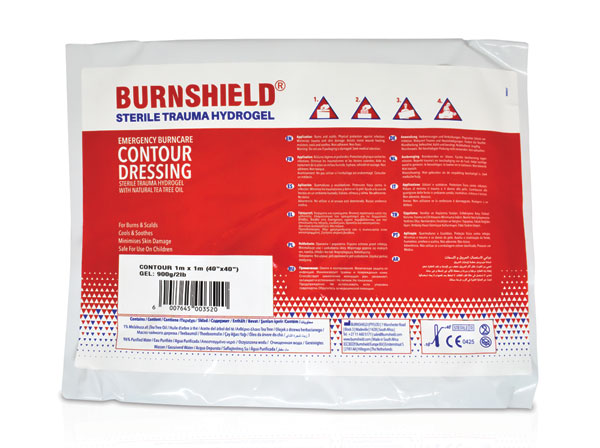 [CM2336] Burnshield Sterile Trauma Hydrogel Contour Burn Dressing 1M x 1M