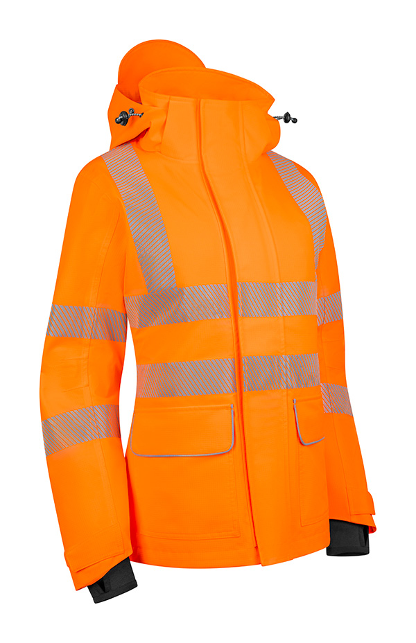 [BSDWSJOR08] Beeswift Stormwear Womens Hi-Vis Jacket (8, Orange)