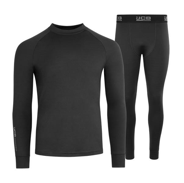 [JCB019BLXS] JCB Workwear Unisex Base Layer Set (XS, Black)