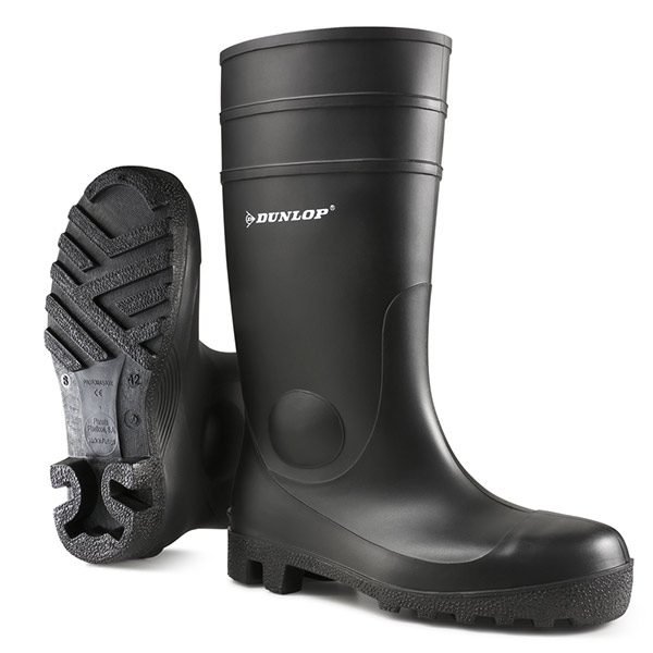 Dunlop Protomaster Full Safety PVC Wellingtons (3, Black)