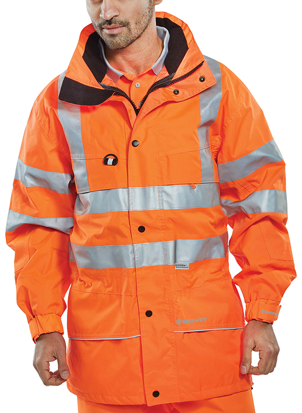 [CARORS] Beeswift Carnoustie Hi-Vis Jacket (S, Orange)