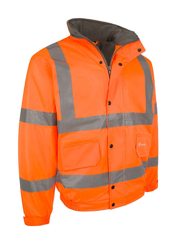 [CBJFLORS] Beeswift Hi-Vis Fleece Lined Bomber Jacket (S, Orange)